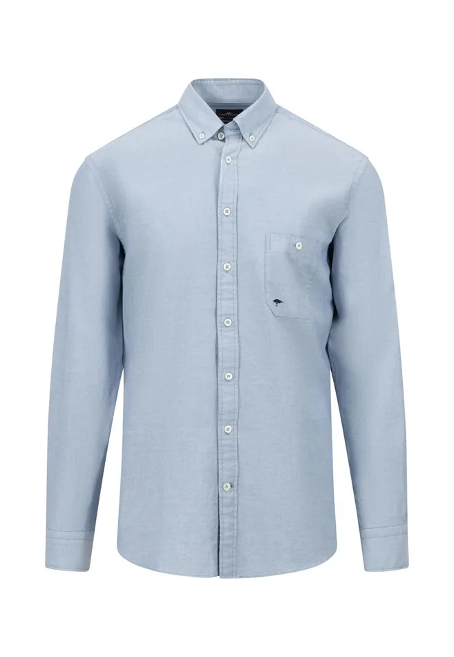 FYNCHHATTON Oxford Shirt Made Of Cotton Light Khakinavycloud Bluewhitepale Blush Men Shirts