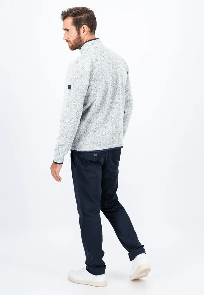 FYNCHHATTON Part Jacket With Standup Collar And Contrast Details Light Graynavy Men Cardigan