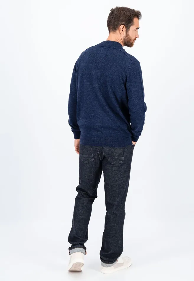 FYNCHHATTON Parting Jacket Made Of Cotton With Push Buttons Navylight Gray Men Cardigan