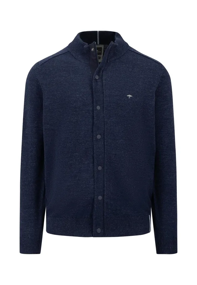 FYNCHHATTON Parting Jacket Made Of Cotton With Push Buttons Navylight Gray Men Cardigan