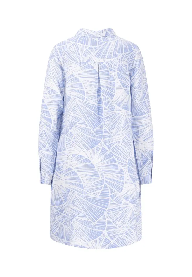 FYNCHHATTON Patterned Midi Dress With A Kent Collar Light Bluesummer Red Women Dresses