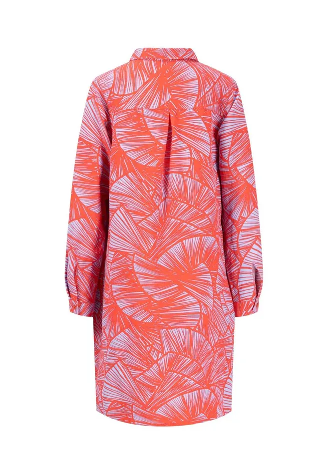 FYNCHHATTON Patterned Midi Dress With A Kent Collar Light Bluesummer Red Women Dresses