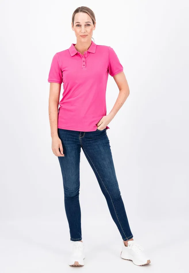 FYNCHHATTON Polo Shirt Made Of Cotton Mix Elegant Pinkwhitedusty Roseroyal Bluefaded Lavenderaqua Seanavymodern Plum Women Polo Shirt