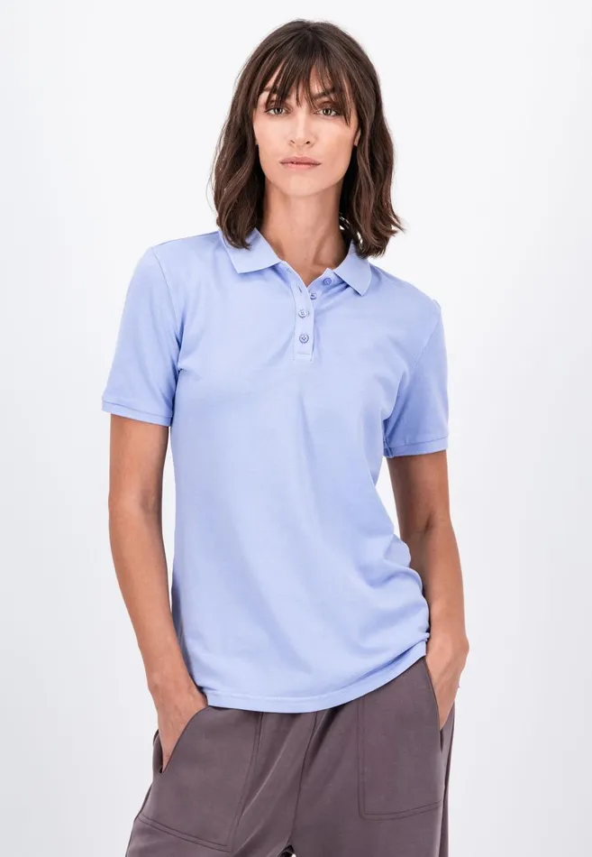 FYNCHHATTON Polo Shirt Made Of Cotton Mix Elegant Pinkwhitedusty Roseroyal Bluefaded Lavenderaqua Seanavymodern Plum Women Polo Shirt