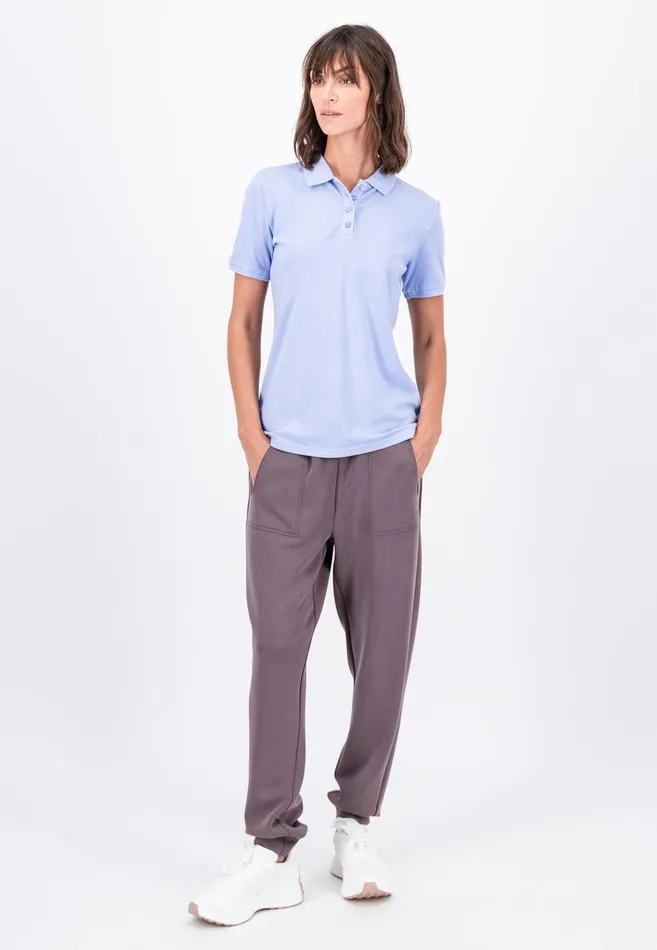 FYNCHHATTON Polo Shirt Made Of Cotton Mix Elegant Pinkwhitedusty Roseroyal Bluefaded Lavenderaqua Seanavymodern Plum Women Polo Shirt
