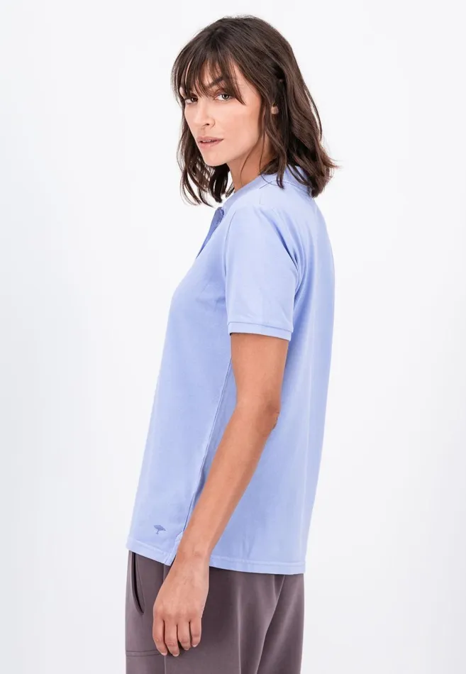 FYNCHHATTON Polo Shirt Made Of Cotton Mix Elegant Pinkwhitedusty Roseroyal Bluefaded Lavenderaqua Seanavymodern Plum Women Polo Shirt