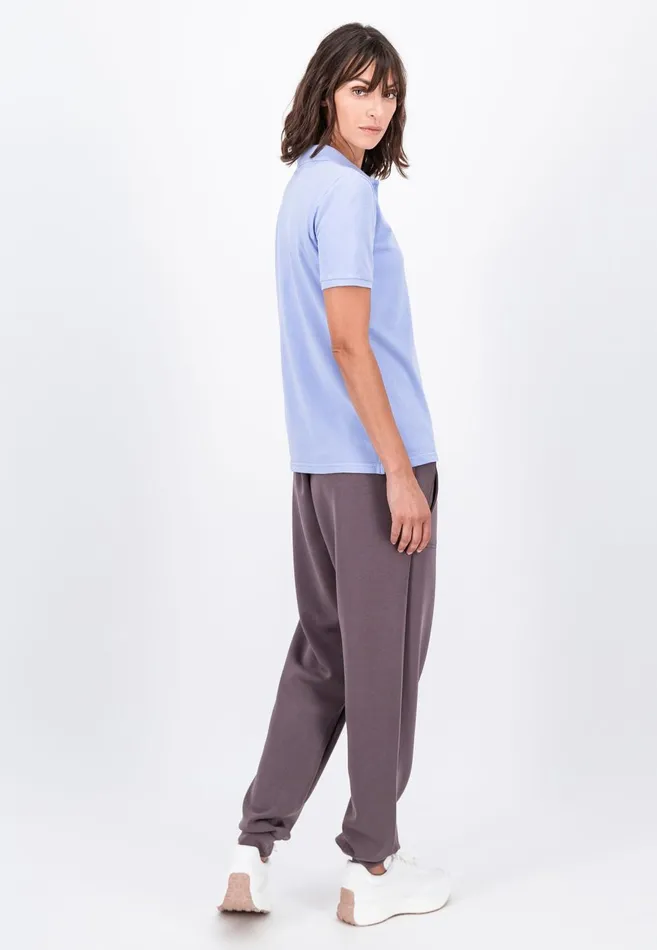 FYNCHHATTON Polo Shirt Made Of Cotton Mix Elegant Pinkwhitedusty Roseroyal Bluefaded Lavenderaqua Seanavymodern Plum Women Polo Shirt