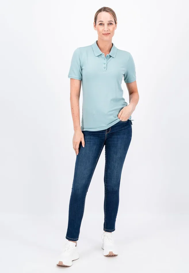 FYNCHHATTON Polo Shirt Made Of Cotton Mix Elegant Pinkwhitedusty Roseroyal Bluefaded Lavenderaqua Seanavymodern Plum Women Polo Shirt