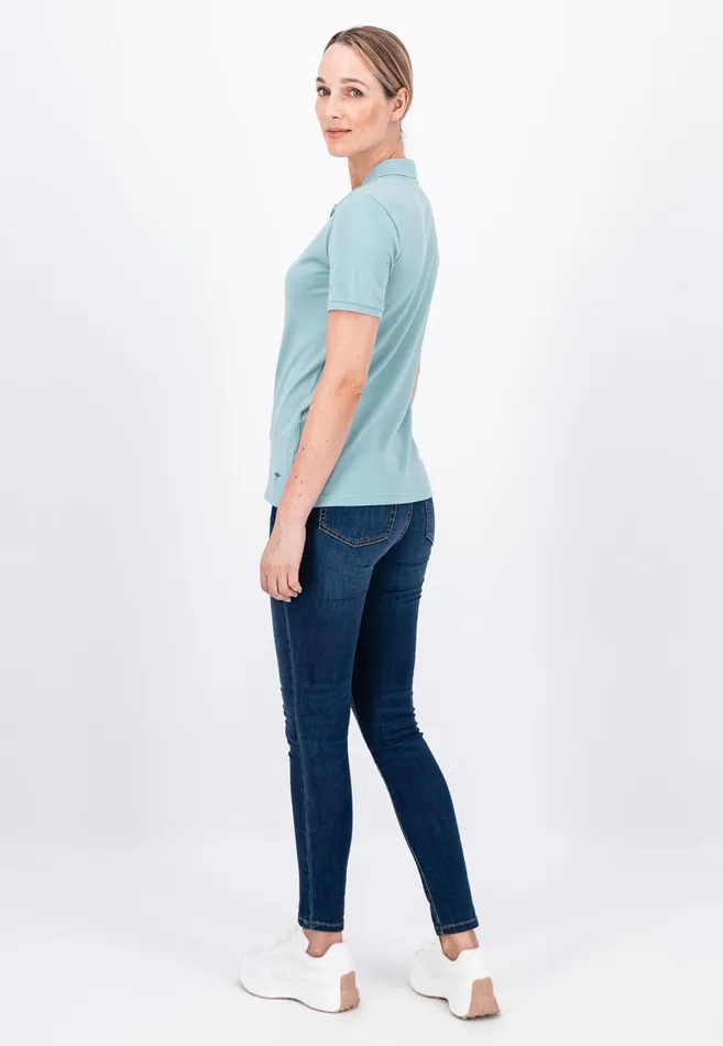 FYNCHHATTON Polo Shirt Made Of Cotton Mix Elegant Pinkwhitedusty Roseroyal Bluefaded Lavenderaqua Seanavymodern Plum Women Polo Shirt
