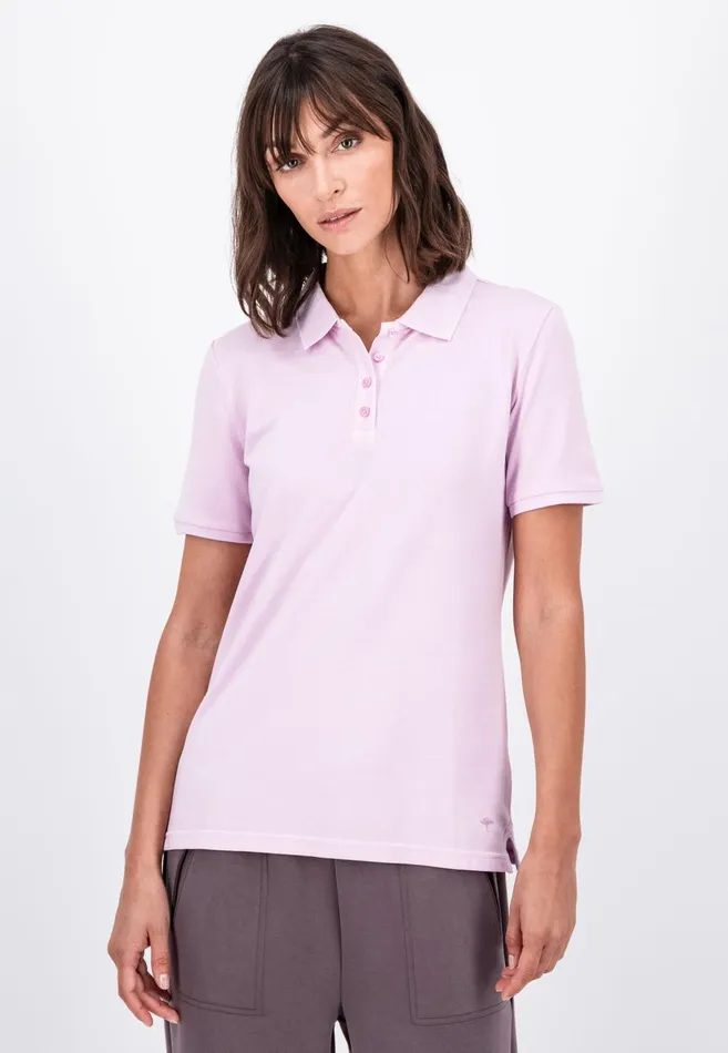 FYNCHHATTON Polo Shirt Made Of Cotton Mix Elegant Pinkwhitedusty Roseroyal Bluefaded Lavenderaqua Seanavymodern Plum Women Polo Shirt