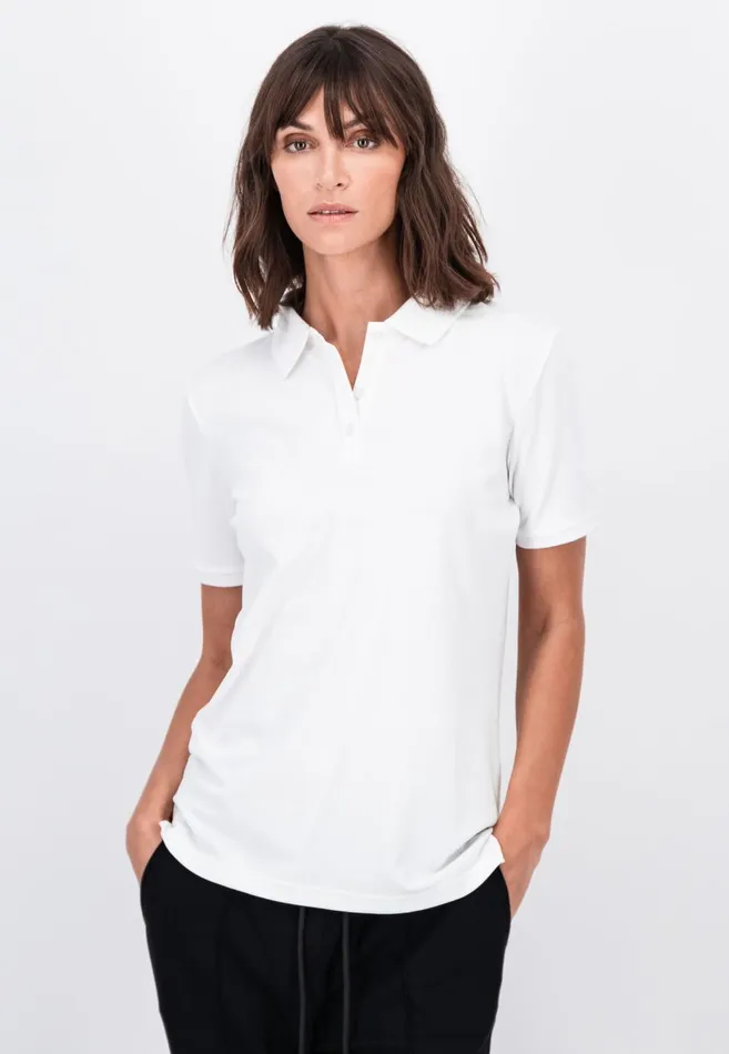 FYNCHHATTON Polo Shirt Made Of Cotton Mix Elegant Pinkwhitedusty Roseroyal Bluefaded Lavenderaqua Seanavymodern Plum Women Polo Shirt