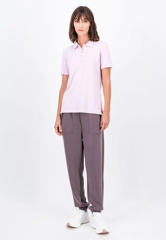 FYNCHHATTON Polo Shirt Made Of Cotton Mix Elegant Pinkwhitedusty Roseroyal Bluefaded Lavenderaqua Seanavymodern Plum Women Polo Shirt