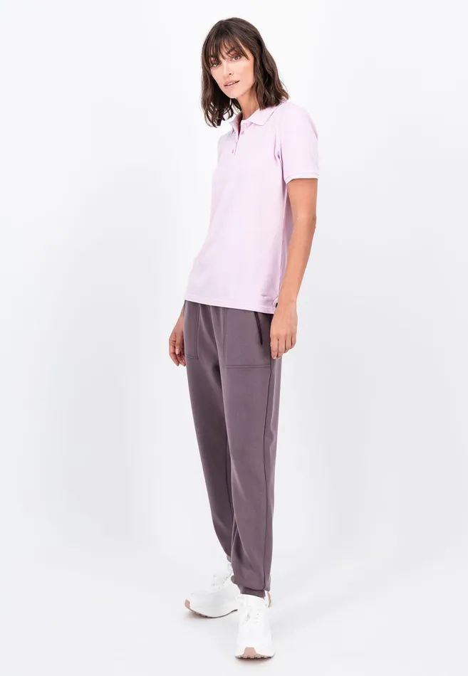 FYNCHHATTON Polo Shirt Made Of Cotton Mix Elegant Pinkwhitedusty Roseroyal Bluefaded Lavenderaqua Seanavymodern Plum Women Polo Shirt
