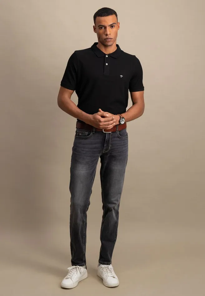 FYNCHHATTON Polo Shirt Made Of Premium Cotton Blackpacificmidnightasphaltnavywhite Men Polo Shirt