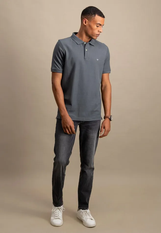 FYNCHHATTON Polo Shirt Made Of Premium Cotton Blackpacificmidnightasphaltnavywhite Men Polo Shirt