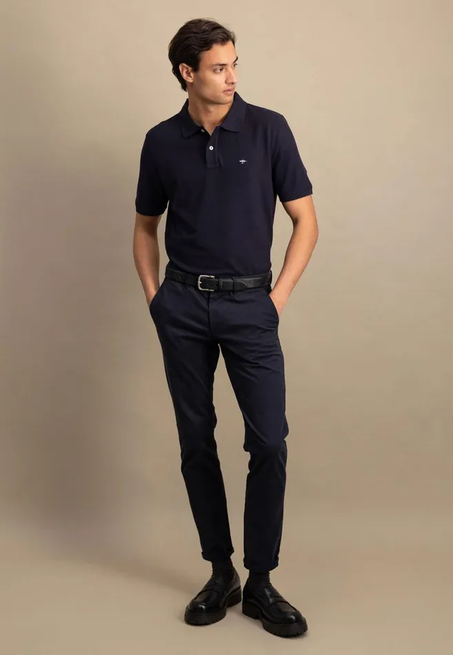 FYNCHHATTON Polo Shirt Made Of Premium Cotton Blackpacificmidnightasphaltnavywhite Men Polo Shirt