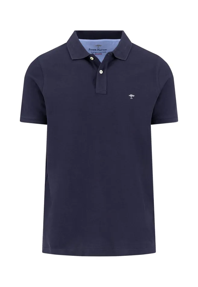 FYNCHHATTON Polo Shirt Made Of Premium Cotton Blackpacificmidnightasphaltnavywhite Men Polo Shirt