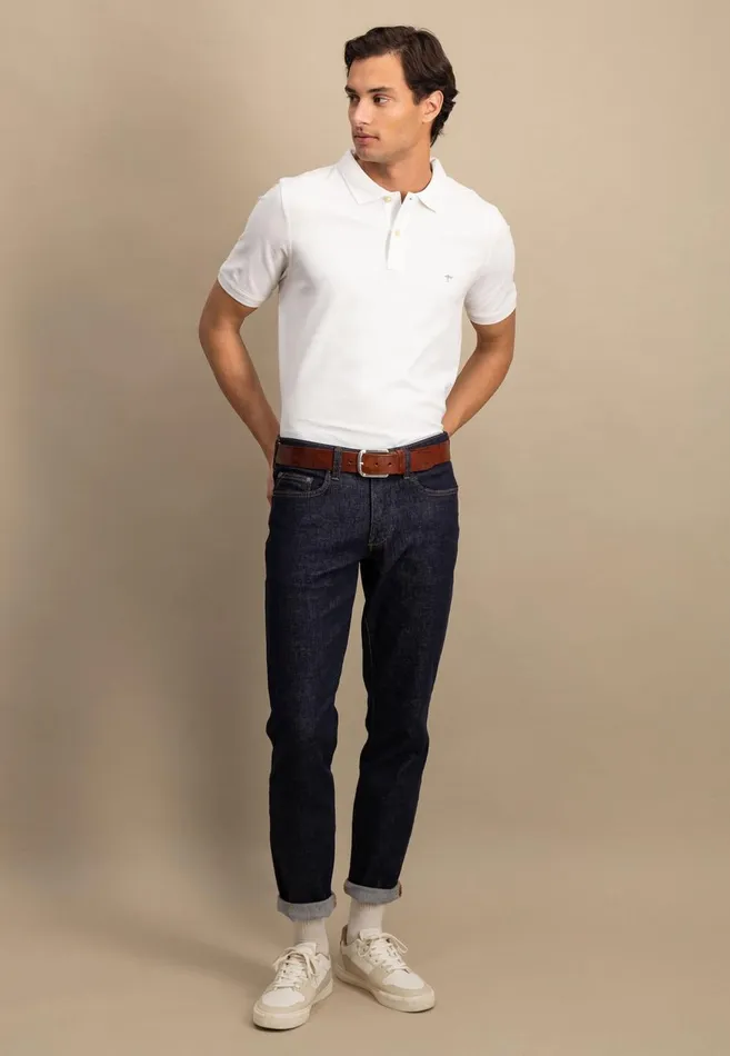 FYNCHHATTON Polo Shirt Made Of Premium Cotton Blackpacificmidnightasphaltnavywhite Men Polo Shirt