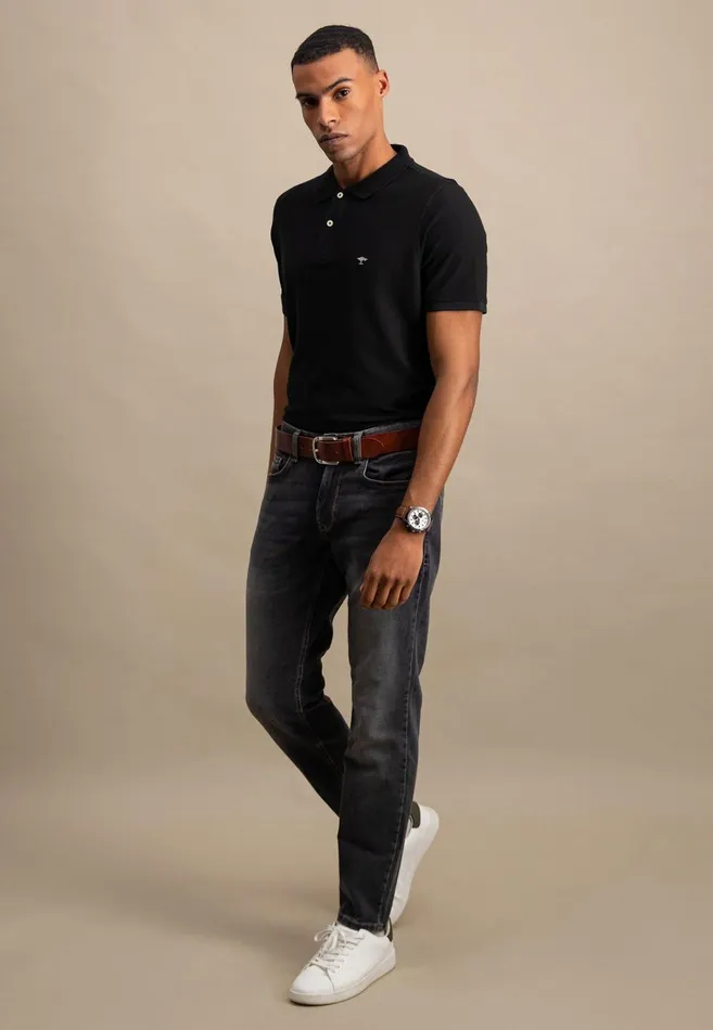 FYNCHHATTON Polo Shirt Made Of Premium Cotton Blackpacificmidnightasphaltnavywhite Men Polo Shirt