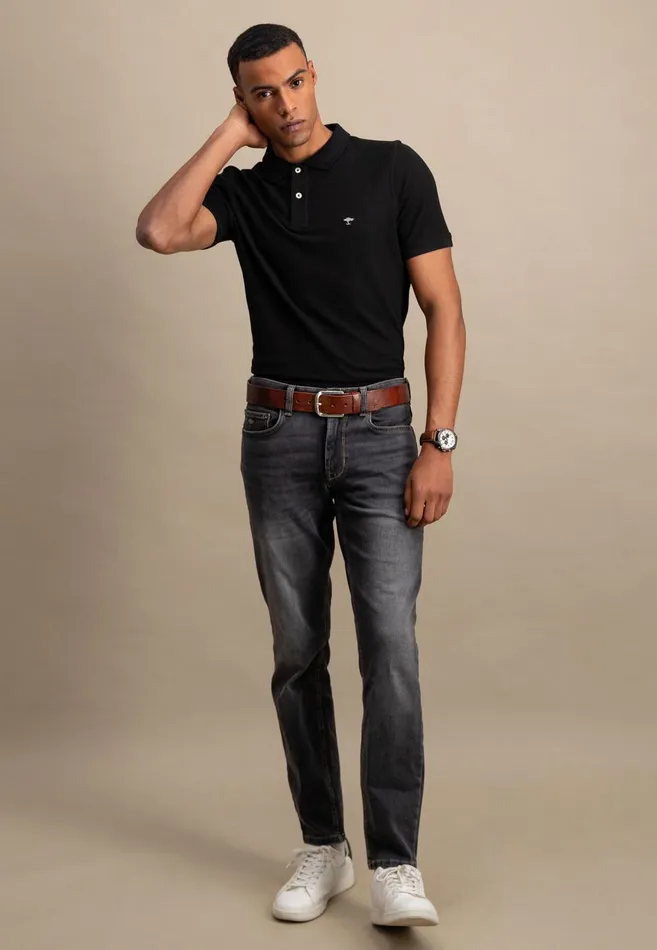 FYNCHHATTON Polo Shirt Made Of Premium Cotton Blackpacificmidnightasphaltnavywhite Men Polo Shirt