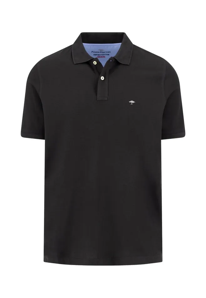 FYNCHHATTON Polo Shirt Made Of Premium Cotton Blackpacificmidnightasphaltnavywhite Men Polo Shirt