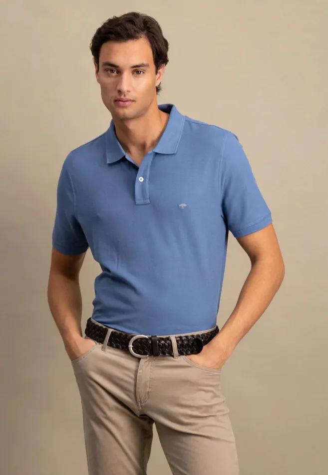 FYNCHHATTON Polo Shirt Made Of Premium Cotton Blackpacificmidnightasphaltnavywhite Men Polo Shirt