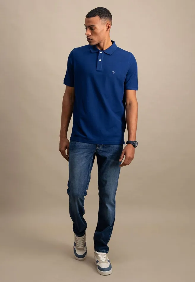 FYNCHHATTON Polo Shirt Made Of Premium Cotton Blackpacificmidnightasphaltnavywhite Men Polo Shirt
