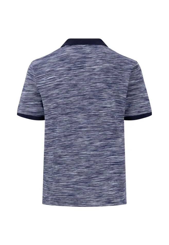 FYNCHHATTON Polo Shirt Melange With Contrast Details Navy Men Polo Shirt