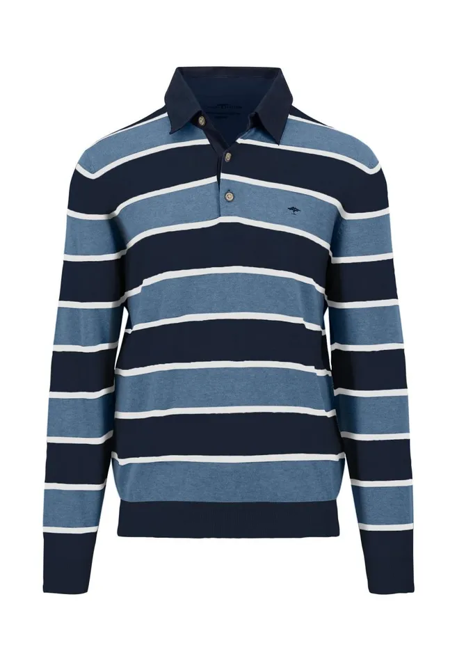 FYNCHHATTON Rugby Shirt Made Of Cotton Light Khakicloud Blue Men Polo Shirt