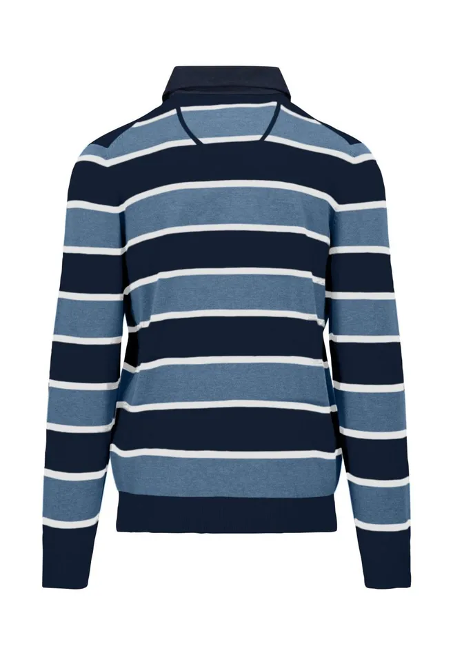 FYNCHHATTON Rugby Shirt Made Of Cotton Light Khakicloud Blue Men Polo Shirt