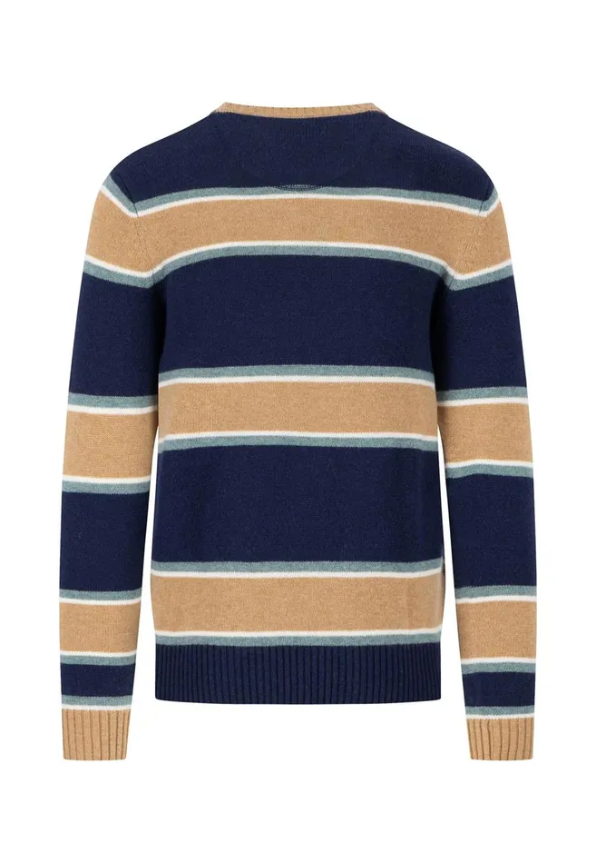 FYNCHHATTON Striped Wool Sweater Navy Men Sweater FYNCHHATTON Striped Wool Sweater Navy Men Sweater