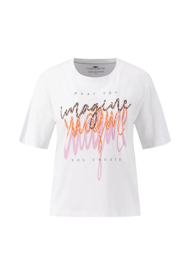 FYNCHHATTON Summer Tshirt With Print White Women Sale