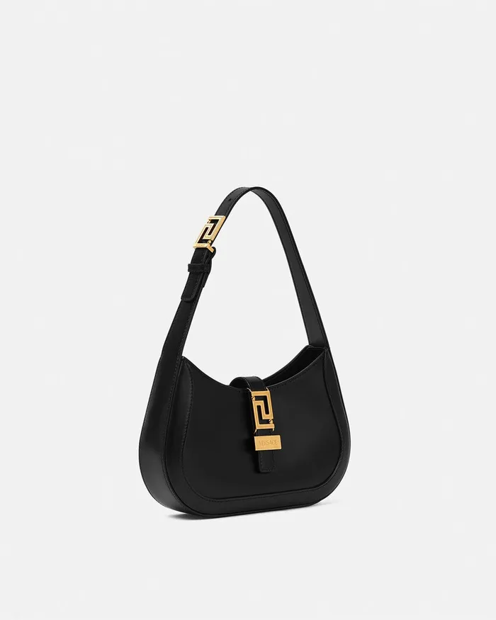 Greca Goddess Women Versace Greca Goddess Small Hobo Bag Blackgold