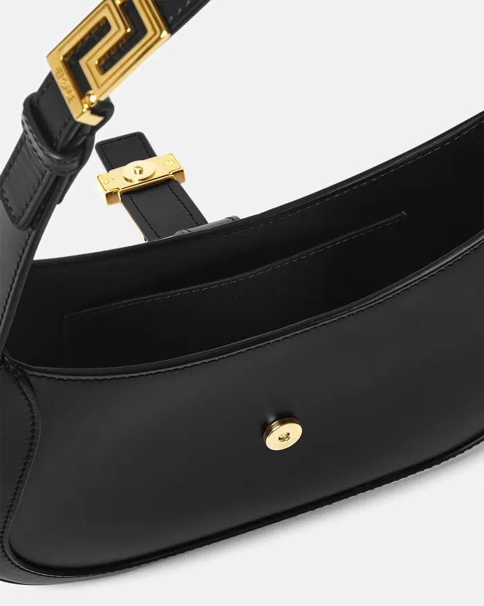 Greca Goddess Women Versace Greca Goddess Small Hobo Bag Blackgold