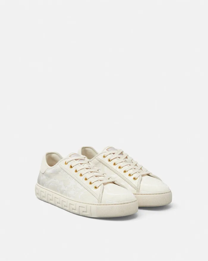 Greca Men Versace Barocco Greca Sneakers Whiteprint