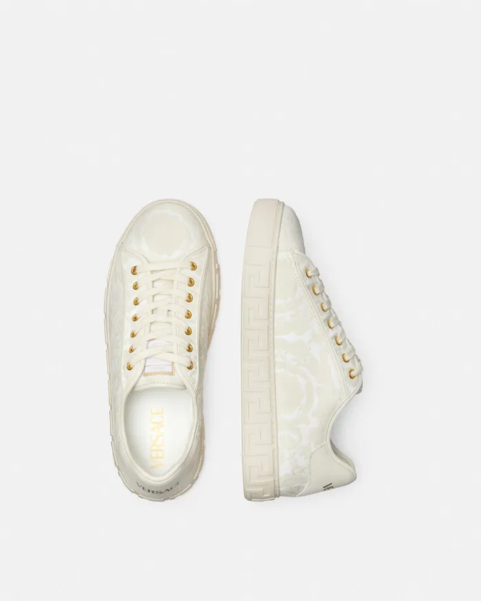 Greca Men Versace Barocco Greca Sneakers Whiteprint