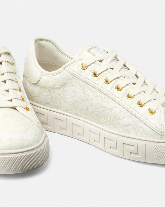 Greca Men Versace Barocco Greca Sneakers Whiteprint