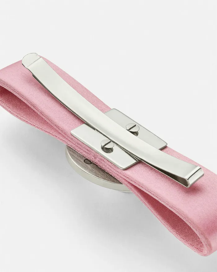 Hair Accessories Women Versace Left Gianni Ribbon Hair Pin Pink