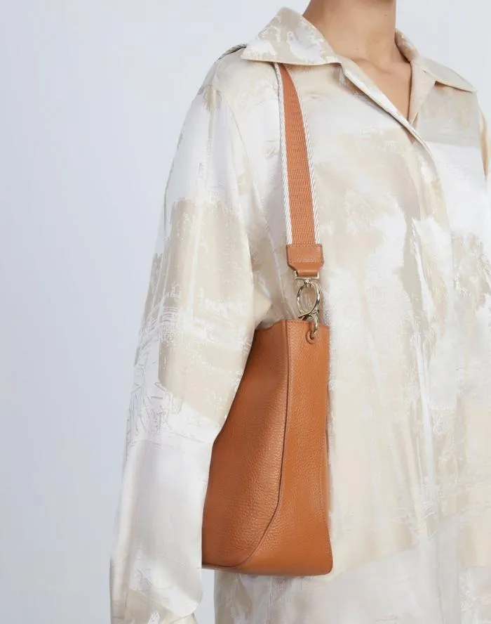 Handbags Grained Calfskin Leather 8 Knot HoboSmall Copper Lafayette 148 New York Shoulder Bags