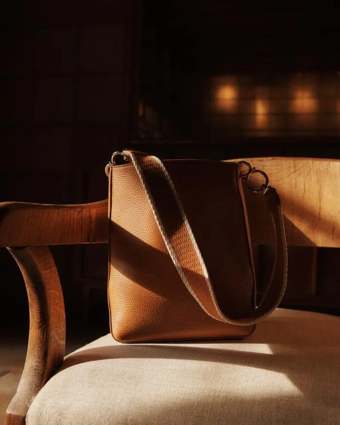 Handbags Grained Calfskin Leather 8 Knot HoboSmall Copper Lafayette 148 New York Shoulder Bags