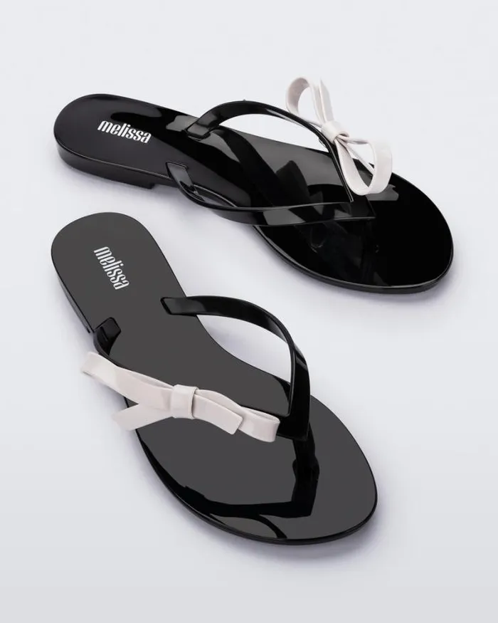 Harmonic Sweet Blackwhite Women Melissa Flip Flops