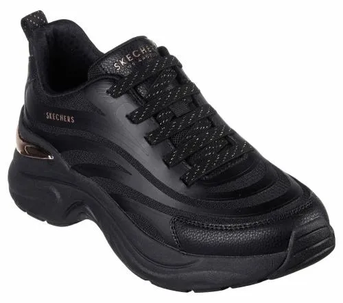 Hazel 8211 Step N Flow Black Women SKECHERS Lace Up