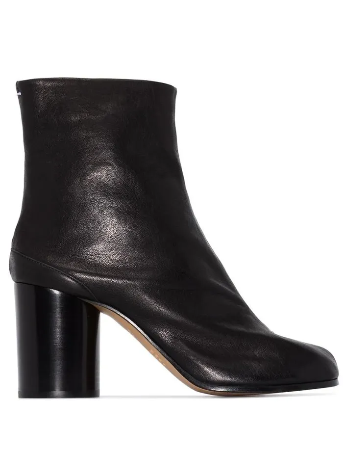 Henrik Vibskov Boutique 80 Mm Tabi Boot 8211 Black Vintage Leather Women Boots