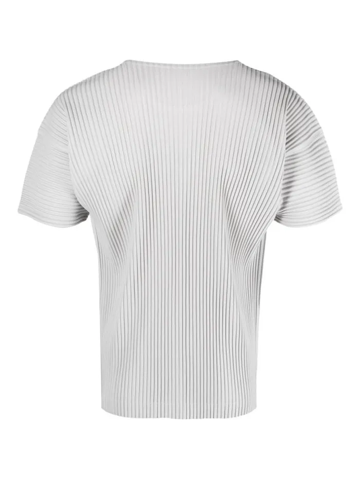 Henrik Vibskov Boutique AW23 Drop 2 Pleated Short Sleeve Shirt 8211 Light Gray Men Shirts