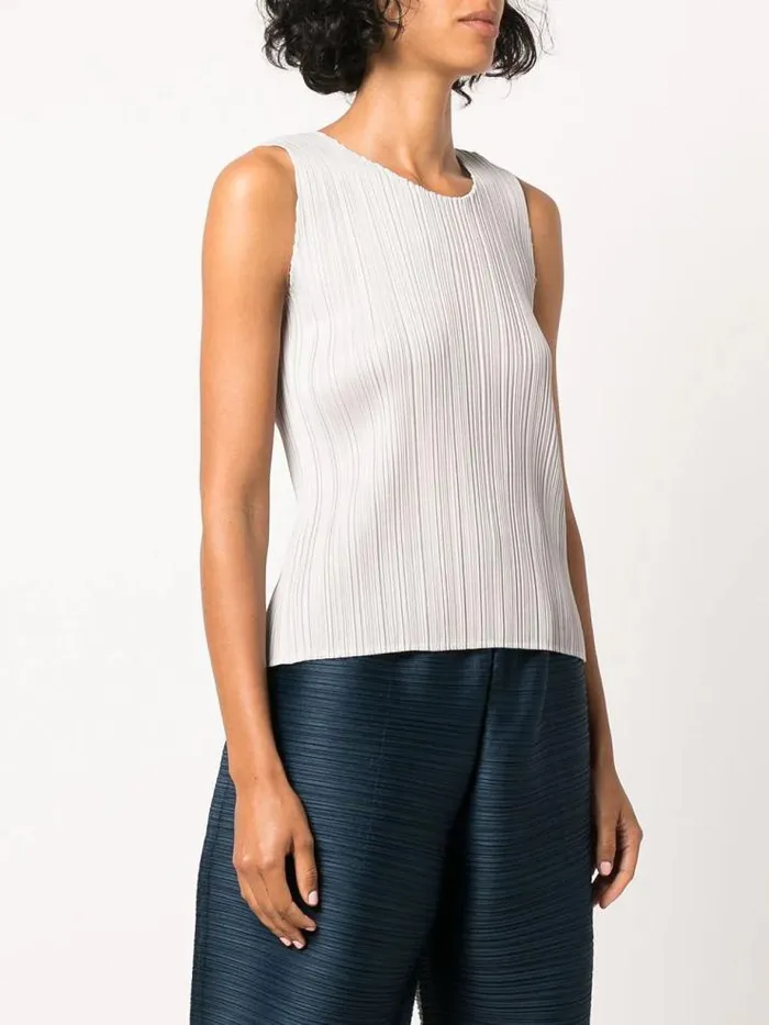 Henrik Vibskov Boutique AW23 Drop 2 Sleeveless Top 8211 Light Grey Women Tops