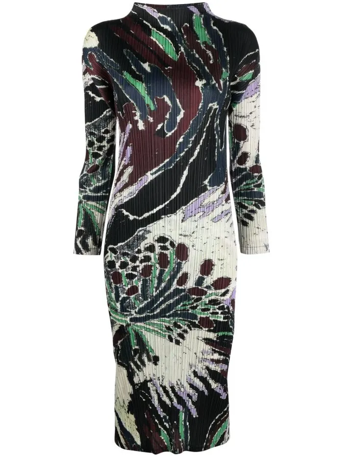 Henrik Vibskov Boutique AW23 Mock Neck Dress 8211 Frosty Forest Women Dresses