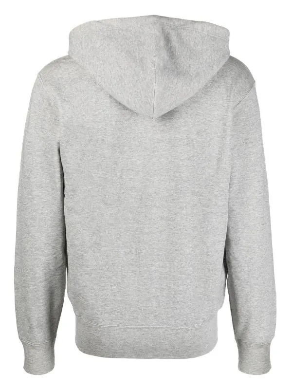 Henrik Vibskov Boutique CDG Play X Invader Mens Grey Zipped Hoodie 8211 Pixelated Heart Men Hoodies and Sweatshirts