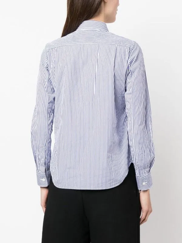 Henrik Vibskov Boutique CDG Play X Invader Womens Striped Shirt 8211 Pixelated Heart Women Tops