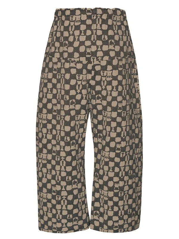 Henrik Vibskov Boutique Eclipse Pants 8211 Brown Black Chess Men Pants