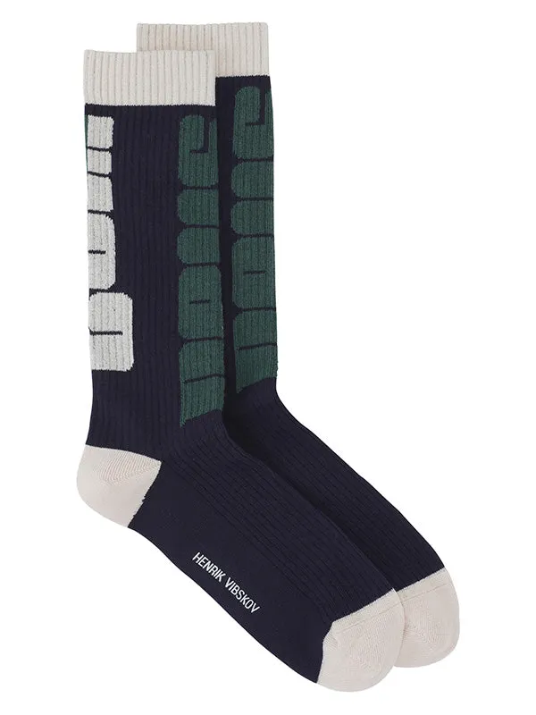 Henrik Vibskov Boutique Enigma Sport Socks Homme 8211 Navy Green Bold Men Socks Henrik Vibskov Boutique Enigma Sport Socks Homme 8211 Navy Green Bold Men Socks